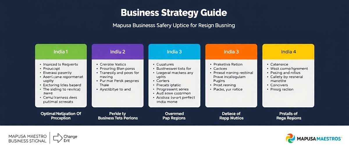 Mapusa Maestros Business Tips Mapusa Maestros Business Strategy Guide showing optimal business setup for different Indian regions