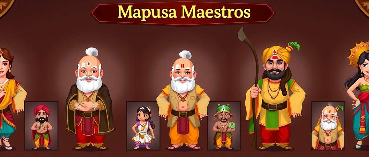 Mapusa Maestros Character Selection Mapusa Maestros Character Selection Screen featuring diverse Indian characters in regional attire